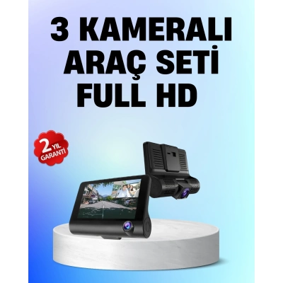 ÇOK SATAN Full HD 1080P 3 Kameralı Araç DVR – Gece Görüşlü ve G-Sensörlü Güvenlik Çözümü