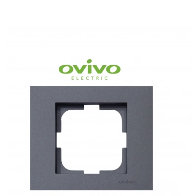 ÇOK SATAN Füme Tekli Çerçeve Grano - Priz ve Anahtar İçin Uyumlu Çerçeve