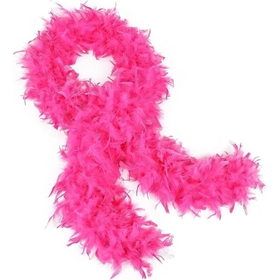 ÇOK SATAN Fuşya Renk Kabarık Kalın Otriş Boa Tüy 6 cm Genişlik 180-200 cm Uzunluk