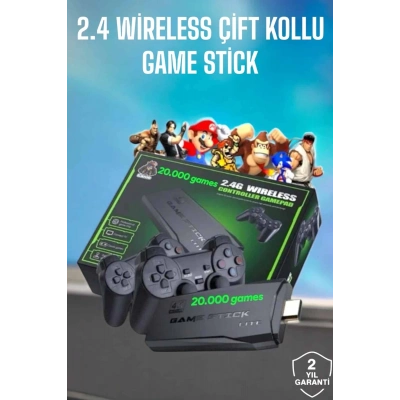 ÇOK SATAN Game Stick 2000 Oyunlu 2.4G Kablosuz Çift Kol Yüksek Hassasiyetli Wireless
