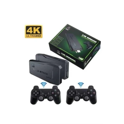 ÇOK SATAN Game Stick El Atarisi 2.4g Kablosuz Çift Kol Oyunlar 4k Game Stick 3500 Oyunlu Atari Uyumlu