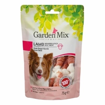 ÇOK SATAN Garden Mix Kuzu Sargılı Kemik Düşük Yağlı Şekersiz Köpek Ödül Maması 75 Gr