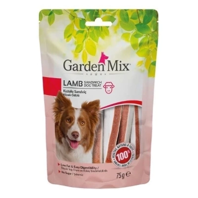 ÇOK SATAN Garden Mix Kuzulu Sandviç Düşük Yağlı Şekersiz Köpek Ödül Maması 75 Gr