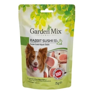 ÇOK SATAN Garden Mix Tavşan Sushi Düşük Yağlı Şekersiz Köpek Ödül Maması 75 Gr