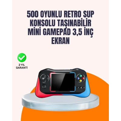 ÇOK SATAN Geniş Ekranlı 500 Oyunlu Taşınabilir El Konsolu – Her Yerde Kesintisiz Oyun Keyfi