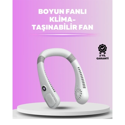 ÇOK SATAN Giyilebilir Bladeless Boyun Fanı | 360° Serinlik, 5 Kademe Rüzgar, USB Şarjlı Sessiz Mini Klima