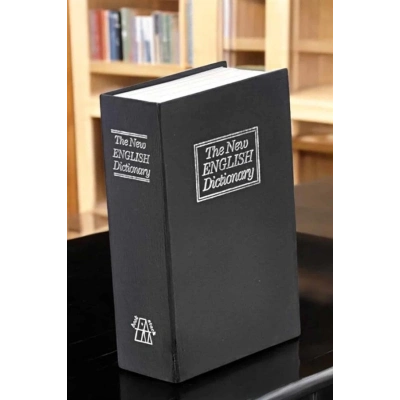 ÇOK SATAN Gizli Kasa İngilizce Sözlüğü Kitap Görünümlü Anahtarlı Gizli Mini Çelik Kasa Kilitli