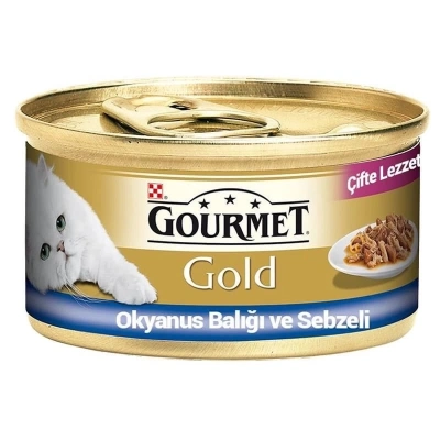 ÇOK SATAN Gourmet Gold Okyanus Balıklı Yetişkin Konserve Kedi Maması 85 Gr