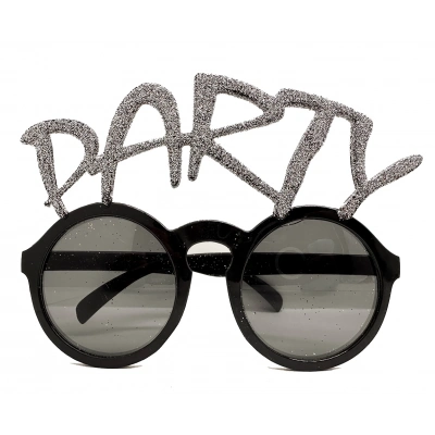 ÇOK SATAN Gümüş Simli Party Yazılı Parti Gözlüğü Show 15x7 cm