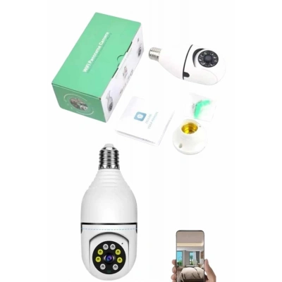ÇOK SATAN Güvenlik Kamerası Wi-Fi Özellikli 360 Derece Full Hd 1080p Ampül Kamera (Kopya)
