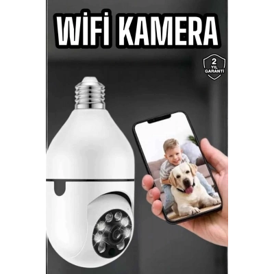 ÇOK SATAN Güvenlik Kamerası Wifi Kamera Duylu Ev Kamerası Wifi Bağlantılı Dönebilen