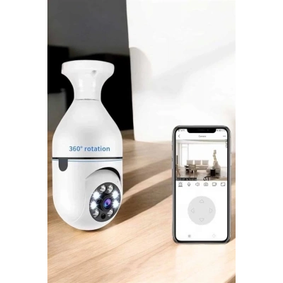 ÇOK SATAN Güvenlik Kamerası Wifi Kamera Duylu Ev Kamerası Wifi Bağlantılı Dönebilen