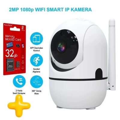 ÇOK SATAN Hafıza Kartlı Wifi Akıllı Kamera Hareket Algılamalı Gece Görüşlü Bebek Kamera