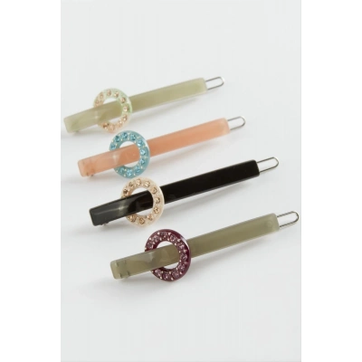 ÇOK SATAN Halka Taşlı Klipsli Toka