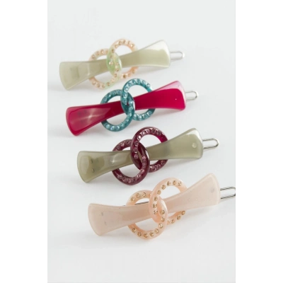 ÇOK SATAN Halka Taşlı Klipsli Toka