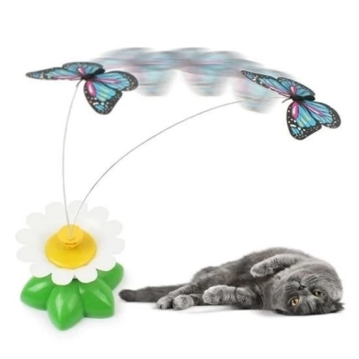 ÇOK SATAN Hareketli Dönen Kelebek - Kedi Oyuncağı ( Pille Çalışır)