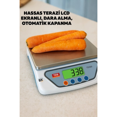 ÇOK SATAN Hassas Dijital Terazi LCD Ekranlı Dara Alma ve Otomatik Kapanma Özellikli Mutfak Tartısı