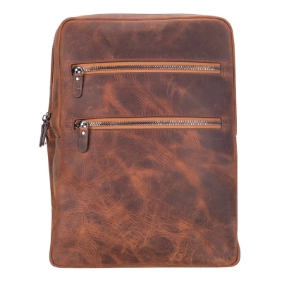 ÇOK SATAN Hidden Castle Deri Sırt Çantası Antik Kahverengi