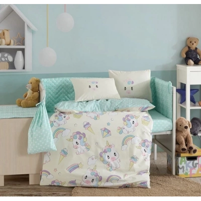 ÇOK SATAN Hobby Mila Krem Poplin Bebek Nevresim Takımı