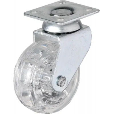 ÇOK SATAN Hts 325 - 50x20 mm Şeffaf Makaralı Tablalı Teker 4 Adet