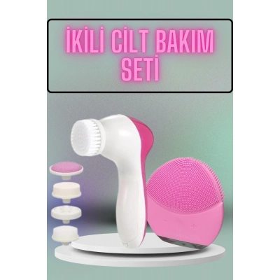 ÇOK SATAN İkili Cilt Bakım Seti 5 Başlıklı Yüz Temizleme ve Masaj Aleti Canlandırıcı ve Onarıcı