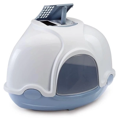 ÇOK SATAN İmac Ginger Kapalı Kedi Tuvaleti Beyaz/Mavi 52x52x44.5 Cm