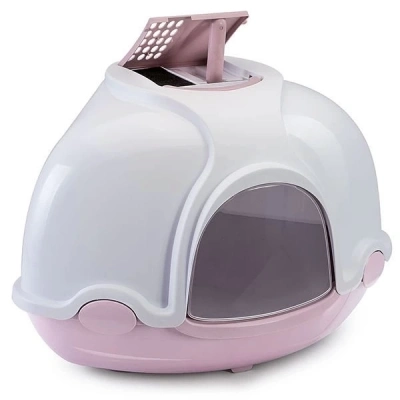 ÇOK SATAN İmac Ginger Kapalı Kedi Tuvaleti Beyaz/Pembe 52x52x44.5 Cm