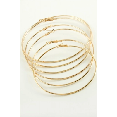 ÇOK SATAN İnce Boru Metal Halka Küpe 6 Adet