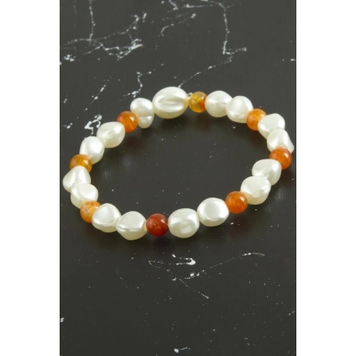 ÇOK SATAN İnci Akik Doğaltaş Bileklik