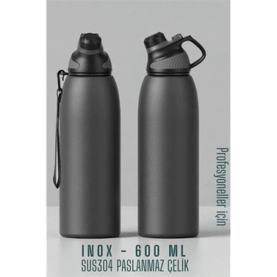 ÇOK SATAN Inox Çelik Termos - 600 ml  SUS304 Çelik Termos Profesyonel GRİ