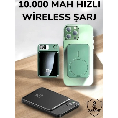 ÇOK SATAN iOS Uyumlu 22.5W Hızlı Şarj Magsafe Powerbank Dijital Göstergeli 10.000 mAh