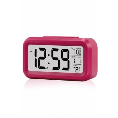 ÇOK SATAN Işıklı Dereceli Masa Ofis Saati Alarmlı Termometre Takvim Çalar Saat