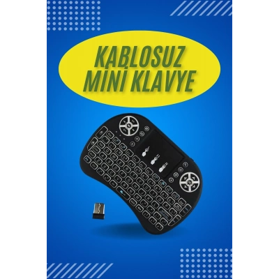 ÇOK SATAN Işıklı Kablosuz Mini Klavye ve Dokunmatik Mouse Seti Türkçe Kablosuz