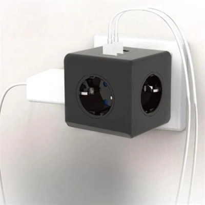 ÇOK SATAN Isıya Dayanıklı Termal Akım Korumalı ve Çocuk Korumalı 3 Priz Girişli 3 USB Girişli Küp Priz