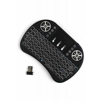 ÇOK SATAN Kablosuz Türkçe Q Klavye RGB Işıklı Televizyon Ps3 Dokunmatik Mouse