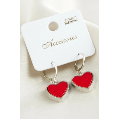 ÇOK SATAN Kalp Polyester Küpe