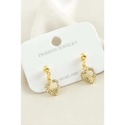 ÇOK SATAN Kalp Taşlı Küpe