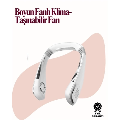 ÇOK SATAN Kanatsız Boyun Tipi Fan | Giyilebilir Serinletici, Düşük Sesli, Hafif ABS Gövde, USB Şarj Edilebilir