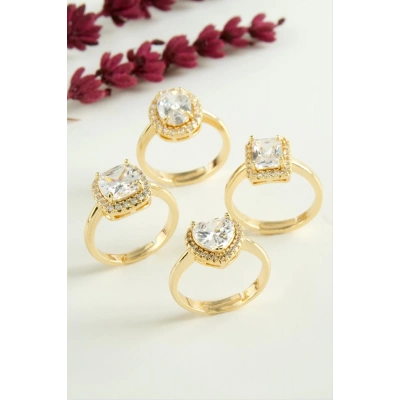 ÇOK SATAN Karışık Lüks Zirkon Taşlı Ciddi İlişki Yüzüğü