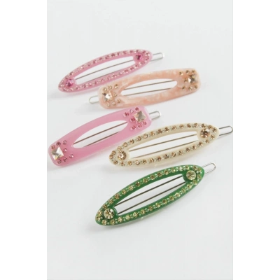 ÇOK SATAN Karışık Taşlı Klipsli Toka