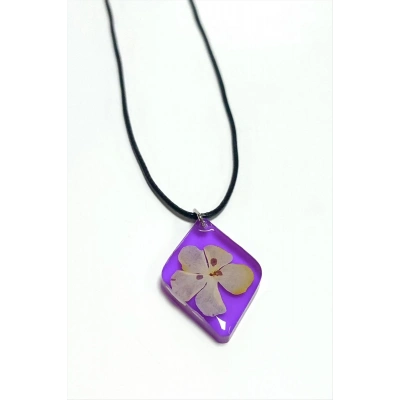 ÇOK SATAN Kartopu Çiçeği Baklava Dilimli Epoksi Kolye