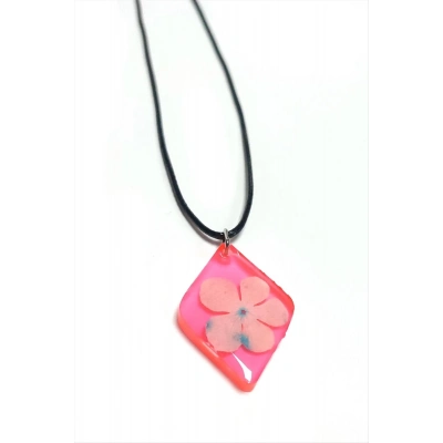 ÇOK SATAN Kartopu Çiçeği Baklava Dilimli Epoksi Kolye