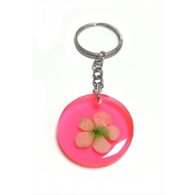 ÇOK SATAN Kartopu Çiçeği Papatya Epoksi Anahtarlık