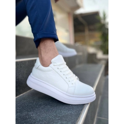 KB-DX46 Kuback Beyaz Deri Günlük Erkek Ayakkabı