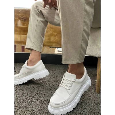 KB-X6 Kuback Beyaz Cilt Günlük Erkek Ayakkabı