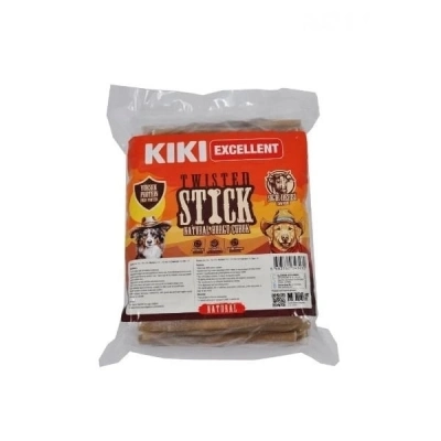 ÇOK SATAN Kiki Excellent Sığır Derisinden Naturel Burgu Çubuk Kemik Köpek Ödülü 100 Adet