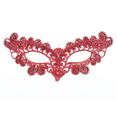 ÇOK SATAN Kırmızı Dantel Masquerade Maskesi 6 No
