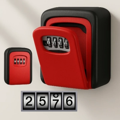ÇOK SATAN Kırmızı Şifreli Anahtar ve Eşya Saklama Güvenlik Kasası