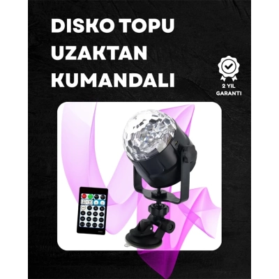 ÇOK SATAN Kompakt Tasarımlı, Döner Renkli LED Disko Topu - Ev ve Profesyonel Kullanım