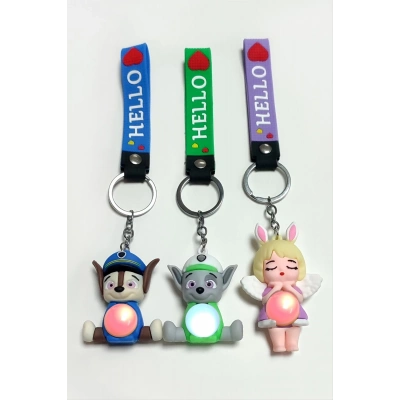 ÇOK SATAN Köpek Işıklı Silikon Anahtarlık